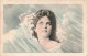 FANTAISIES - Femmes - Femme Pensive - Seule - Colorisé - Carte Postale Ancienne - Frauen
