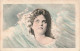 FANTAISIES - Femmes - Femme Pensive - Seule - Colorisé - Carte Postale Ancienne - Donne