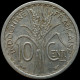 LaZooRo: French Indochina 10 Cents 1945 XF - Frans-Indochina