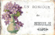 FANTAISIES - Fleurs Dans Une Baise - Un Bonjour De - Colorisé - Carte Postale Ancienne - Sonstige & Ohne Zuordnung