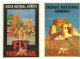 2 POSTCARDS AVIATION  ADVERTISING  INDIAN AIRWAYS PUBLISHED BY DRUMAHOE GRAPHICS - Werbepostkarten