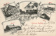 Abenheim (6520) Kriegerdenkmal Bahnhof Gasthaus Zur Krone Schule 1906 I - Sonstige & Ohne Zuordnung