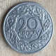 1923 Poland Standard Coinage Coin 20 Groszy,Y#12,7304 - Pologne