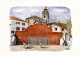 64 - Pyrenees Atlantiques - AU PAYS BASQUE -  LE FRONTON D URRUGNE / AQUARELLE MARIE ANGE AMORENA - Urrugne