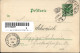 Greußen (o-5403) Mondschein-Karte Postamt Gasthaus Zum Prinzen Leopold Schützenhaus Schule 1899 I-II - Other & Unclassified