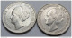 2 X GULDEN 1928 Et 1930 NEDERLAND , WILHELMINA , ZILVER .720 , 28 Mm , 10 G Qualité - 1 Gulden