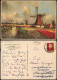 Ansichtskarte  Windmühle Holländische Landschaft (Künstlerkarte) 1956 - Ohne Zuordnung