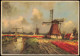 Ansichtskarte  Windmühle Holländische Landschaft (Künstlerkarte) 1956 - Unclassified