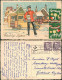 Ansichtskarte  Weihnachten - Christmas Postbote Dänemark Danmark 1951 - Autres & Non Classés