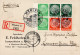 3. Reich Hindenburg Zusammendruck R-Karte Einschreiben Sonderstempel München, Ak-O Lampertheim Am Rhein - Autres & Non Classés