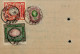 Russland (RSFSR) 10 Rubel Wappen Unzezähnt Rs. In MiF Auf Einlieferungsschein 1919, Registratur-Lochung - Altri & Non Classificati