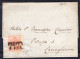 1855 5 FEB CARTA A MACCHINA C.15   III TIPO  SASS.20 CON MARGINI BELLISSIMI  USATO  SU PIEGO DI LETTERA CON TESTO  DA PA - Lombardo-Veneto