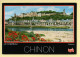 37. CHINON – Le Château Dominant La Vienne Et La Ville (voir Scan Recto/verso) - Chinon