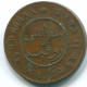 1 CENT 1858 NETHERLANDS EAST INDIES INDONESIA Copper Colonial Coin #S10006.U.A - Indes Néerlandaises