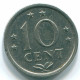 10 CENTS 1971 NIEDERLÄNDISCHE ANTILLEN Nickel Koloniale Münze #S13416.D.A - Antilles Néerlandaises
