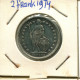 2 FRANCS 1974 SWITZERLAND Coin #AY073.3.U.A - Autres & Non Classés