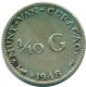 1/10 GULDEN 1948 CURACAO Netherlands SILVER Colonial Coin #NL11994.3.U.A - Curacao