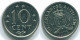10 CENTS 1971 ANTILLAS NEERLANDESAS Nickel Colonial Moneda #S13434.E.A - Antilles Néerlandaises