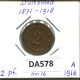 2 PFENNIG 1916 A DEUTSCHLAND Münze GERMANY #DA578.2.D.A - 2 Pfennig