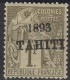Tahiti - Definitive - 1 Fr - Yt 30 - 1893 - Nuovi