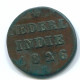 1/4 STUIVER 1826 SUMATRA NETHERLANDS EAST INDIES Copper Colonial Coin #S11668.U.A - Indes Neerlandesas