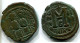 JUSTINII And SOPHIA AE Follis Thessalonica 527 AD Large M NIKO #ANC12424.75.D.A - Byzantium