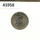 50 HALERU 1984 CHECOSLOVAQUIA CZECHOESLOVAQUIA SLOVAKIA Moneda #AS958.E.A - Cecoslovacchia