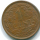 1 CENT 1968 ANTILLAS NEERLANDESAS Bronze Fish Colonial Moneda #S10767.E.A - Antilles Néerlandaises