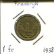 1 FRANC 1938 FRANKREICH FRANCE Französisch Münze #AM277.D.A - 1 Franc