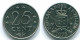 25 CENTS 1975 ANTILLAS NEERLANDESAS Nickel Colonial Moneda #S11619.E.A - Antillas Neerlandesas