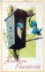 PASQUA UCCELLO Vintage Cartolina CPA #PKE483.A - Ostern