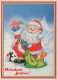 PAPÁ NOEL Feliz Año Navidad Vintage Tarjeta Postal CPSM #PBL109.A - Santa Claus