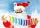PAPÁ NOEL Feliz Año Navidad GNOMO Vintage Tarjeta Postal CPSM #PBL629.A - Santa Claus