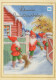 SANTA CLAUS Happy New Year Christmas GNOME Vintage Postcard CPSM #PBL618.A - Santa Claus