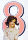 FELIZ CUMPLEAÑOS 8 Año De Edad CHICA NIÑOS Vintage Tarjeta Postal CPSM #PBT912.A - Birthday