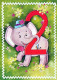 ELEFANTE Animales Vintage Tarjeta Postal CPSM #PBS761.A - Elefanten