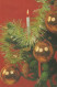 Buon Anno Natale CANDELA Vintage Cartolina CPSMPF #PKD037.A - Neujahr