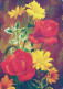 FLOWERS Vintage Postcard CPSM #PAS077.GB - Fiori