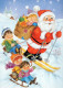 SANTA CLAUS CHILDREN CHRISTMAS Holidays Vintage Postcard CPSM #PAK355.GB - Santa Claus