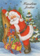 SANTA CLAUS CHRISTMAS Holidays Vintage Postcard CPSM #PAK820.GB - Santa Claus