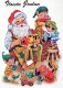 PAPÁ NOEL NIÑO NAVIDAD Fiesta Vintage Tarjeta Postal CPSM #PAK282.ES - Santa Claus