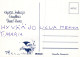 PAPÁ NOEL Animales NAVIDAD Fiesta Vintage Tarjeta Postal CPSM #PAK754.ES - Santa Claus