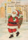 PAPÁ NOEL NAVIDAD Fiesta Vintage Tarjeta Postal CPSM #PAJ644.ES - Santa Claus