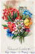 FLOWERS Vintage Postcard CPSMPF #PKG022.GB - Fleurs