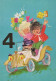 HAPPY BIRTHDAY 4 Year Old GIRL CHILDREN Vintage Postal CPSM #PBT968.GB - Birthday