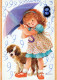 HAPPY BIRTHDAY 8 Year Old GIRL CHILDREN Vintage Postal CPSM #PBT907.GB - Birthday