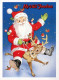 SANTA CLAUS Happy New Year Christmas Vintage Postcard CPSM #PBO078.GB - Santa Claus