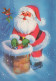 PÈRE NOËL NOËL Fêtes Voeux Vintage Carte Postale CPSM #PAJ714.FR - Santa Claus