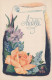 FLORES Vintage Tarjeta Postal CPA #PKE600.ES - Fiori