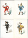 CPA PK AK  CARTE POSTALE SUISSE 13 X LES COSTUMES DES   MESSAGERS CANTONAUX ILLUSTRATEUR  MOSCOVITS. JUN - Colecciones Y Lotes